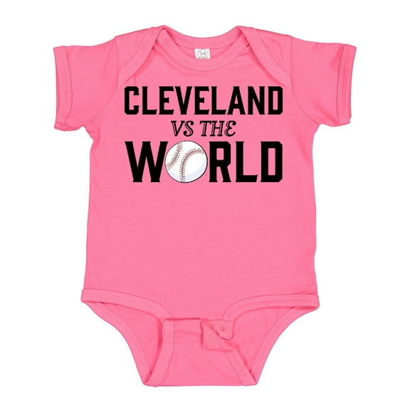 Inktastic Cleveland Vs. the World with Baseball Boys or Girls Baby Bodysuit