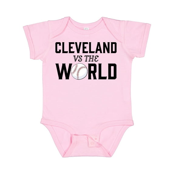 Inktastic Cleveland Vs. the World with Baseball Boys or Girls Baby Bodysuit