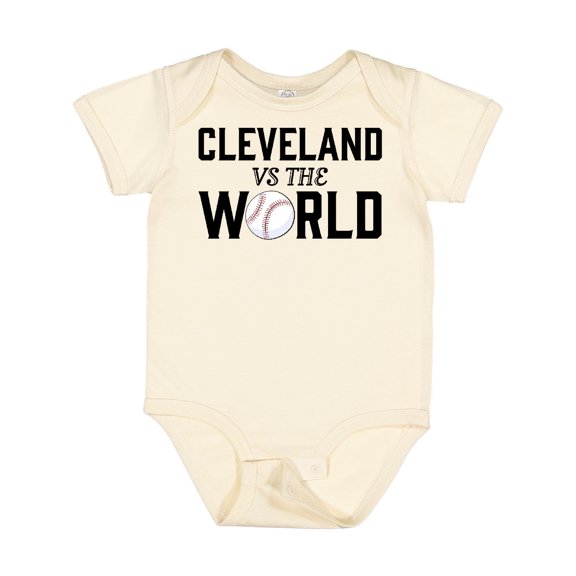 Inktastic Cleveland Vs. the World with Baseball Boys or Girls Baby Bodysuit