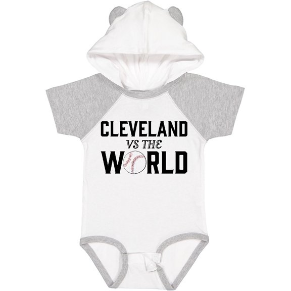 Inktastic Cleveland Vs. the World with Baseball Boys or Girls Baby Bodysuit