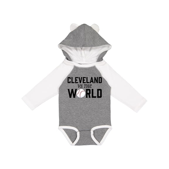 Inktastic Cleveland Vs. the World with Baseball Boys or Girls Long Sleeve Baby Bodysuit