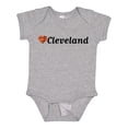 thumbnail image 1 of Inktastic Cleveland with a basketball heart Boys or Girls Baby Bodysuit, 1 of 5