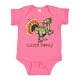 thumbnail image 1 of Inktastic Clever Turkey Thanksgiving Dinosaur Boys or Girls Baby Bodysuit, 1 of 5