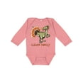 thumbnail image 1 of Inktastic Clever Turkey Thanksgiving Dinosaur Boys or Girls Long Sleeve Baby Bodysuit, 1 of 5