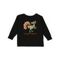 thumbnail image 1 of Inktastic Clever Turkey Thanksgiving Dinosaur Boys or Girls Long Sleeve Toddler T-Shirt, 1 of 5