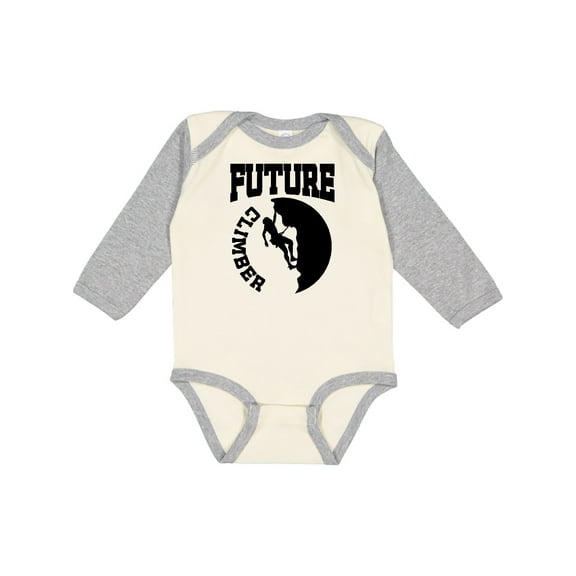 Inktastic Climbing Future Climber Boys or Girls Long Sleeve Baby Bodysuit
