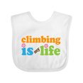 thumbnail image 1 of Inktastic Climbing Is My Life Boys or Girls Baby Bib, 1 of 4