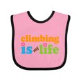 thumbnail image 1 of Inktastic Climbing Is My Life Boys or Girls Baby Bib, 1 of 4