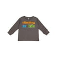 thumbnail image 1 of Inktastic Climbing Is My Life Boys or Girls Long Sleeve Toddler T-Shirt, 1 of 5