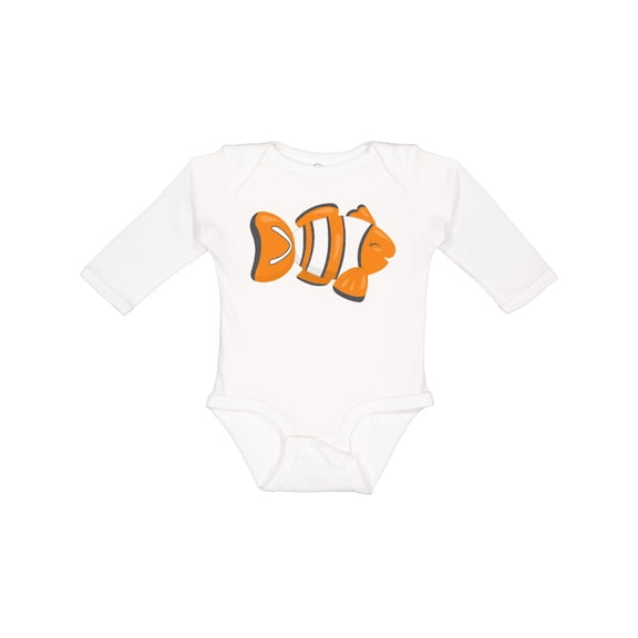 Inktastic Clown Fish Boys or Girls Long Sleeve Baby Bodysuit