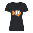 thumbnail image 1 of Inktastic Clown Fish Women's V-Neck T-Shirt, 1 of 5