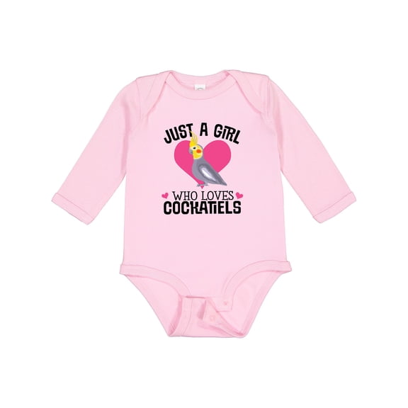 Inktastic Cockatiel Just A Girl Who Loves Girls Long Sleeve Baby Bodysuit