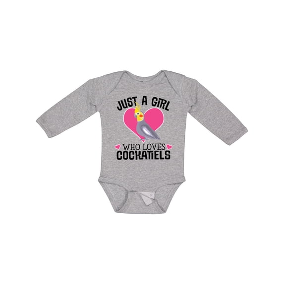 Inktastic Cockatiel Just A Girl Who Loves Girls Long Sleeve Baby Bodysuit