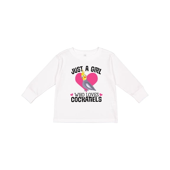 Inktastic Cockatiel Just A Girl Who Loves Girls Long Sleeve Toddler T-Shirt