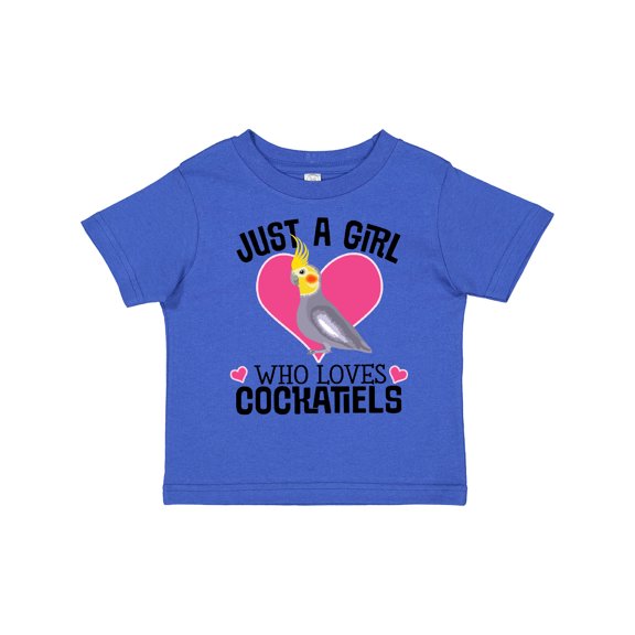 Inktastic Cockatiel Just A Girl Who Loves Girls Toddler T-Shirt