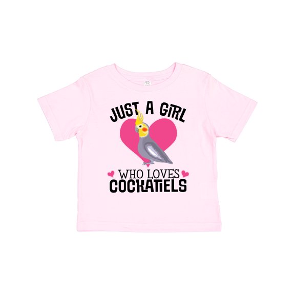 Inktastic Cockatiel Just A Girl Who Loves Girls Toddler T-Shirt