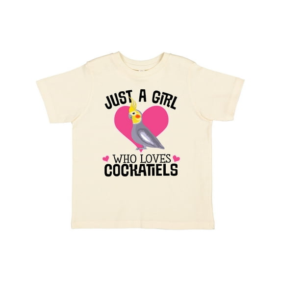 Inktastic Cockatiel Just A Girl Who Loves Girls Toddler T-Shirt