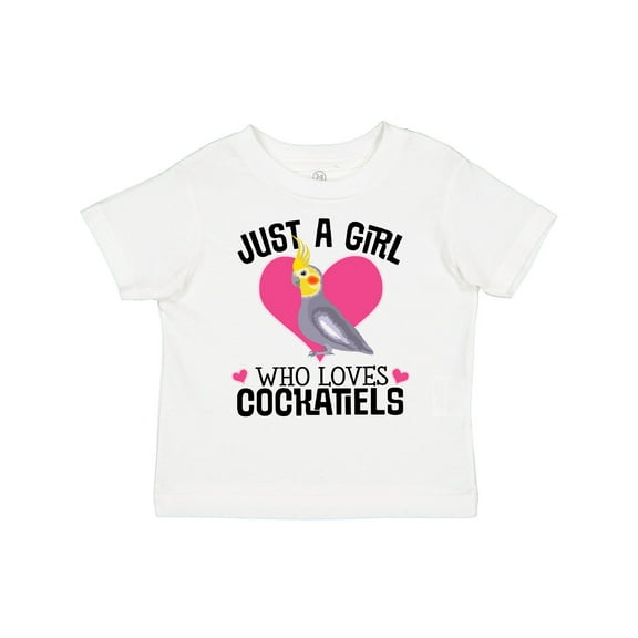 Inktastic Cockatiel Just A Girl Who Loves Girls Toddler T-Shirt