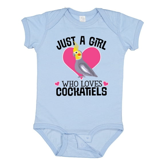Inktastic Cockatiel Just a Girl Who Loves Girls Baby Bodysuit