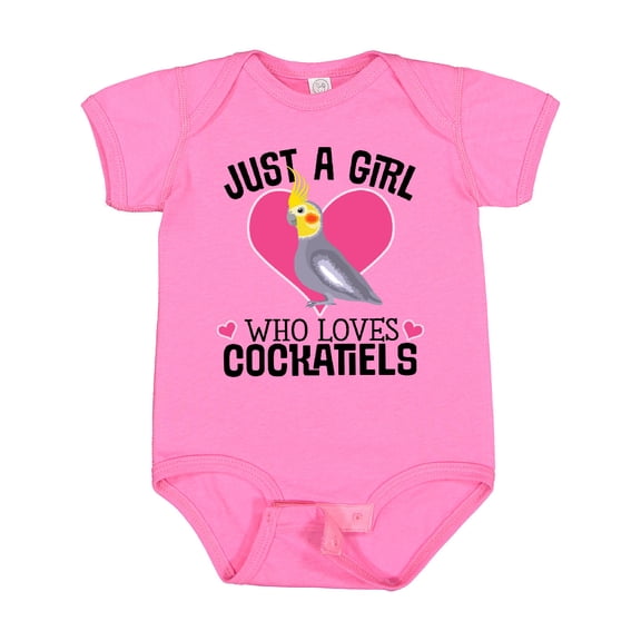 Inktastic Cockatiel Just a Girl Who Loves Girls Baby Bodysuit