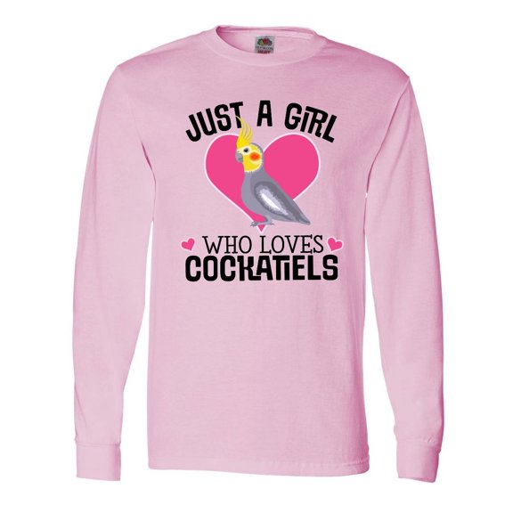 Inktastic Cockatiel Just a Girl Who Loves Long Sleeve T-Shirt
