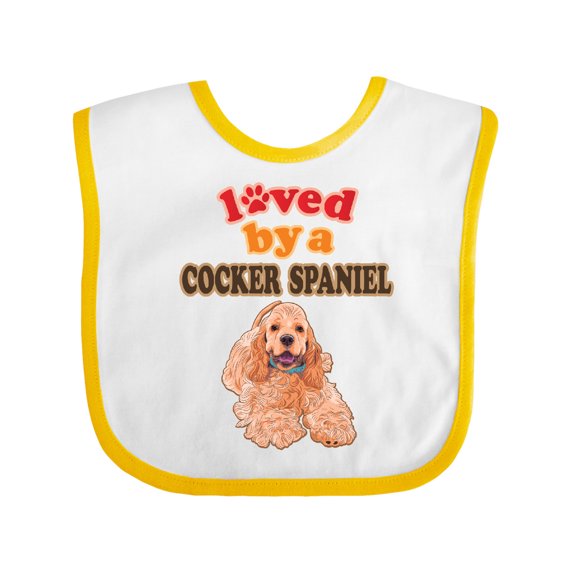 Inktastic Cocker Spaniel Dog Lover Boys or Girls Baby Bib