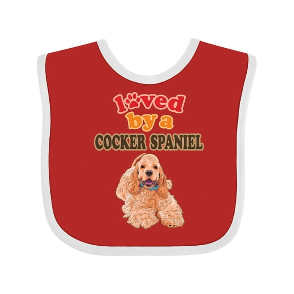 Inktastic Cocker Spaniel Dog Lover Boys or Girls Baby Bib