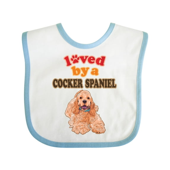 Inktastic Cocker Spaniel Dog Lover Boys or Girls Baby Bib