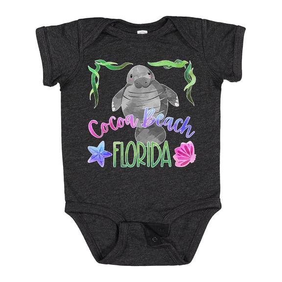 Inktastic Cocoa Beach Florida Cute Swimming Manatee Boys or Girls Baby Bodysuit