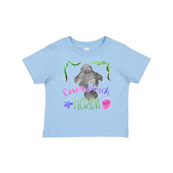 Inktastic Cocoa Beach Florida Cute Swimming Manatee Boys or Girls Baby T-Shirt