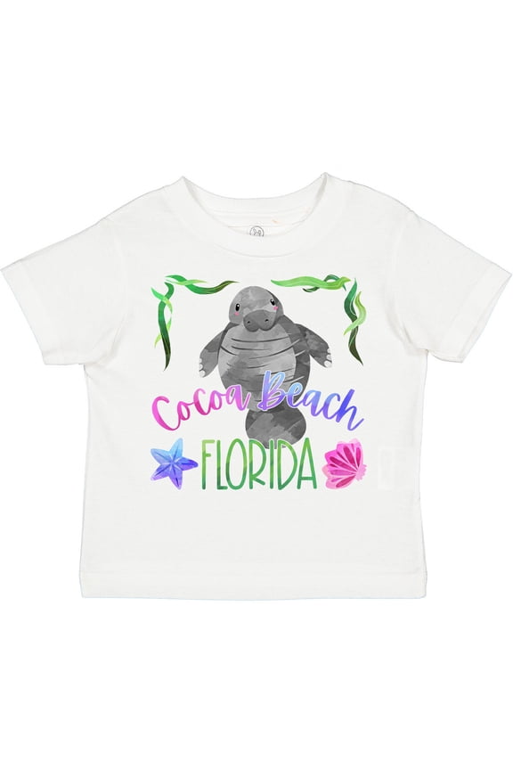 Cocoa Beach Florida Cute Swimming Manatee Boys or Girls Toddler T-Shirt