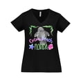 thumbnail image 1 of Inktastic Cocoa Beach Florida Cute Swimming Manatee Women's Plus Size V-Neck T-Shirt, 1 of 5