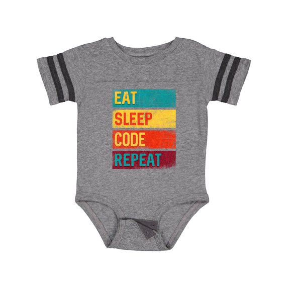 Inktastic Coding Eat Sleep Code Repeat Boys or Girls Baby Bodysuit