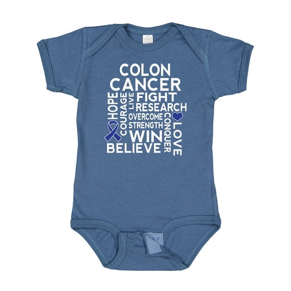 Inktastic Colon Cancer Awareness Ribbon Boys or Girls Baby Bodysuit