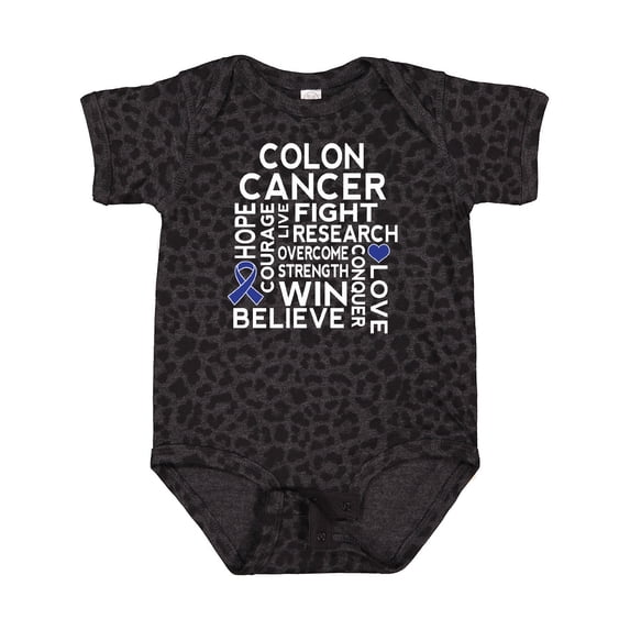 Inktastic Colon Cancer Awareness Ribbon Boys or Girls Baby Bodysuit