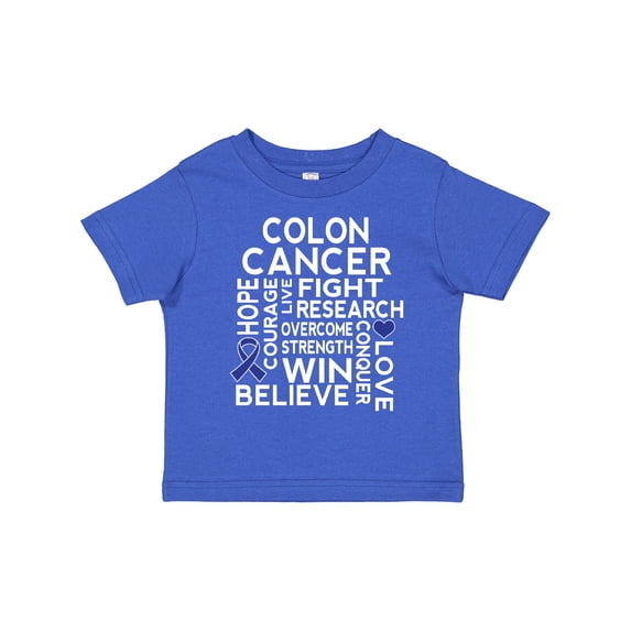 Inktastic Colon Cancer Awareness Ribbon Boys or Girls Toddler T-Shirt