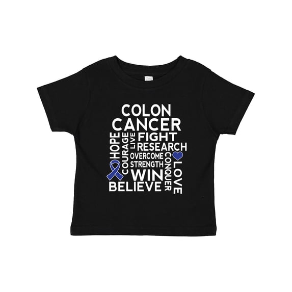 Inktastic Colon Cancer Awareness Ribbon Boys or Girls Toddler T-Shirt