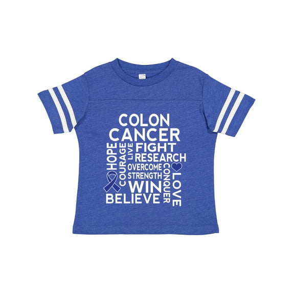 Inktastic Colon Cancer Awareness Ribbon Boys or Girls Toddler T-Shirt