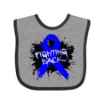 thumbnail image 1 of Inktastic Colon Cancer Fighting Back Boys or Girls Baby Bib, 1 of 4