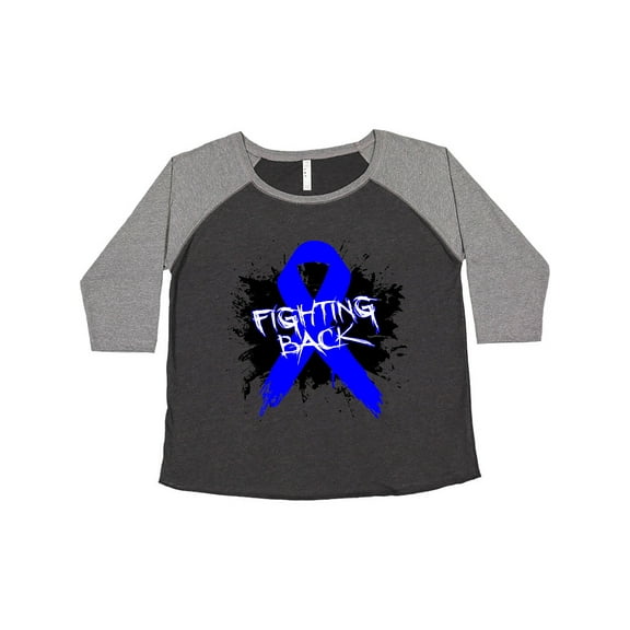 Inktastic Colon Cancer Fighting Back Women's Plus Size T-Shirt