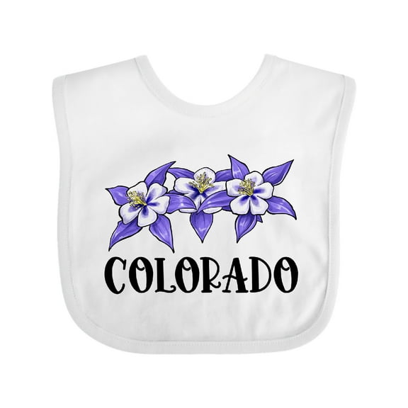Inktastic Colorado Columbine Flowers Boys or Girls Baby Bib