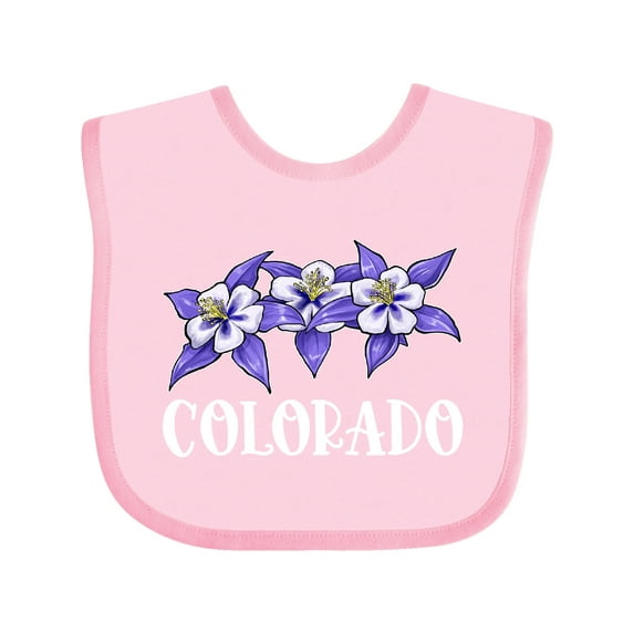 Inktastic Colorado Columbine Flowers Boys or Girls Baby Bib