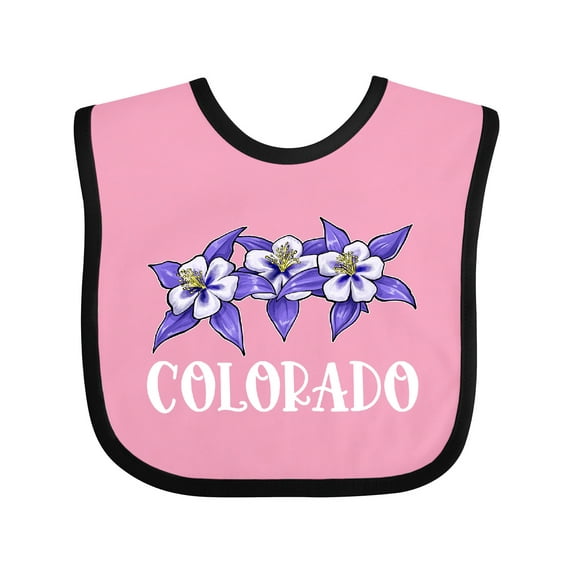 Inktastic Colorado Columbine Flowers Boys or Girls Baby Bib
