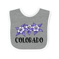 thumbnail image 1 of Inktastic Colorado Columbine Flowers Boys or Girls Baby Bib, 1 of 4
