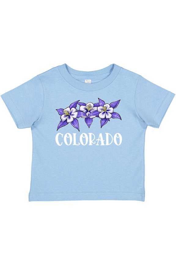 Colorado Columbine Flowers Boys or Girls Baby T-Shirt