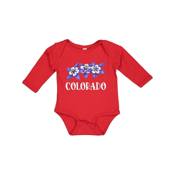 Inktastic Colorado Columbine Flowers Boys or Girls Long Sleeve Baby Bodysuit