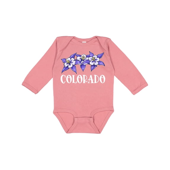 Inktastic Colorado Columbine Flowers Boys or Girls Long Sleeve Baby Bodysuit