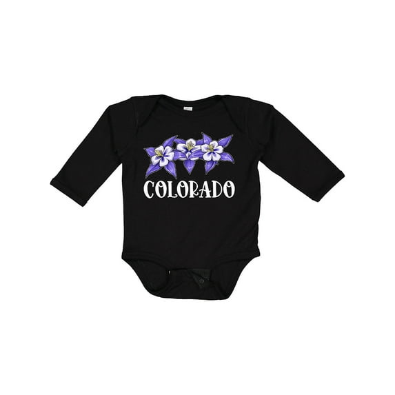 Inktastic Colorado Columbine Flowers Boys or Girls Long Sleeve Baby Bodysuit