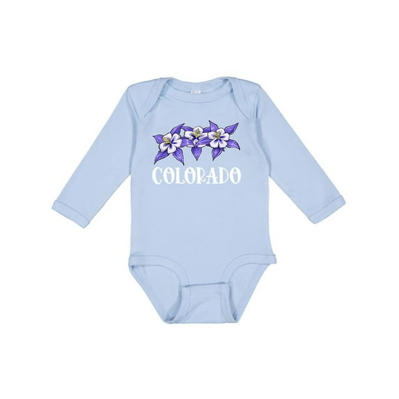 Inktastic Colorado Columbine Flowers Boys or Girls Long Sleeve Baby Bodysuit