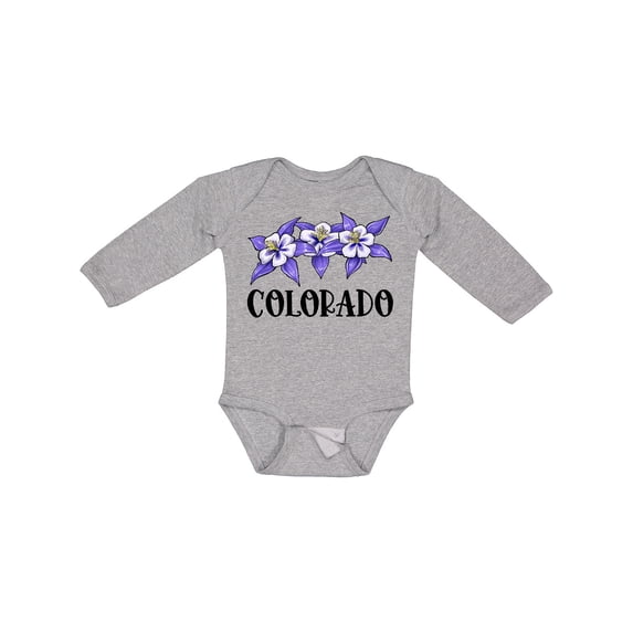 Inktastic Colorado Columbine Flowers Boys or Girls Long Sleeve Baby Bodysuit